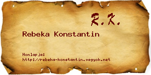 Rebeka Konstantin névjegykártya